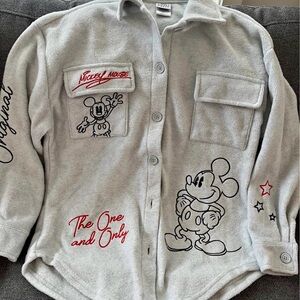 Mickey Mouse Gray Shacket Shirt Small